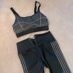 Fabletics Corset Detail Leggings Bra Set Small